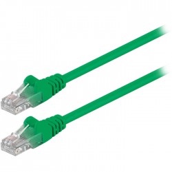 68338 Καλώδιο δικτύου CAT 5e, U/UTP patchcable, 0. 5m, σε πράσινο χρώμα