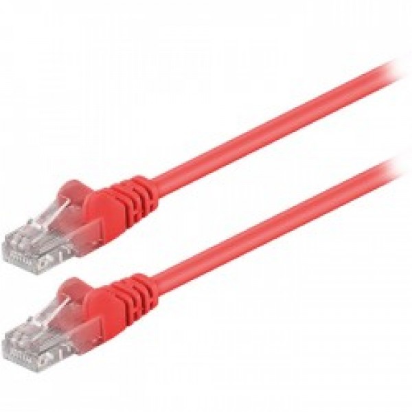 68339 Καλώδιο δικτύου CAT 5e, U/UTP patchcable, 0. 5m, σε κόκκινο χρώμα