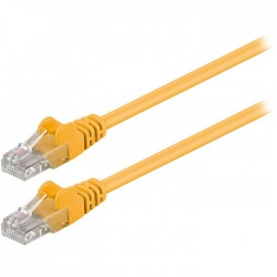 68610 Καλώδιο δικτύου CAT 5e, U/UTP patchcable, 0. 25m, σε κίτρινο χρώμα