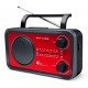 Muse M-05RED Αναλογικό Ραδιόφωνο 4-band AUX IN 