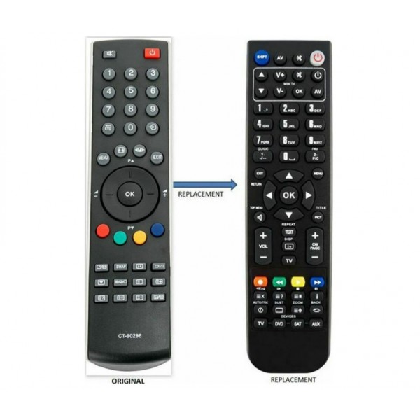 Συμβατό Τηλεχειριστήριο CT-90298 Replacement για Τηλεοράσεις Toshiba