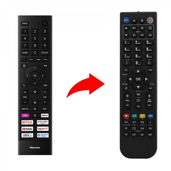 Hisense Τηλεχειριστήριο αντικατάστασης για 50A7GQ 