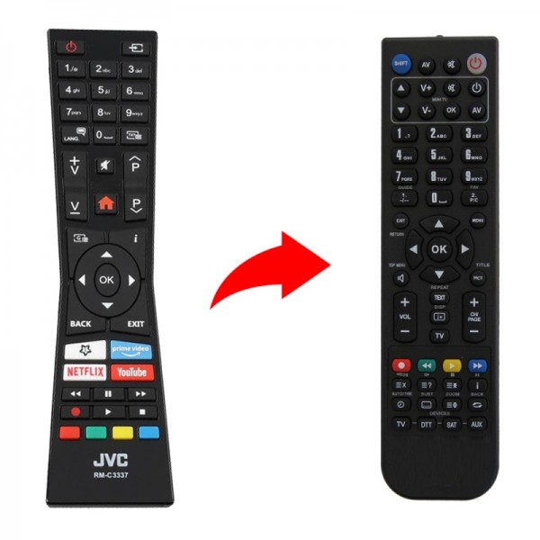 JVC Τηλεχειριστήριο αντικατάστασης για RM-C3337