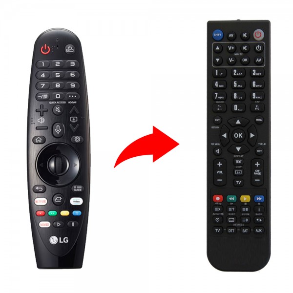 LG AN-MR19 Τηλεχειριστήριο αντικατάστασης χωρίς φωνητικές εντολές και ροδέλα