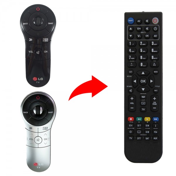 LG AN-MR400 Τηλεχειριστήριο αντικατάστασης χωρίς φωνητικές εντολές και ροδέλα