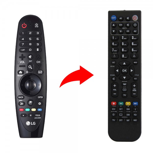 LG AN-MR650 Τηλεχειριστήριο αντικατάστασης χωρίς φωνητικές εντολές και ροδέλα