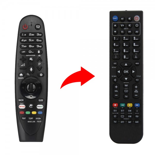 LG AN-MR650A Τηλεχειριστήριο αντικατάστασης χωρίς φωνητικές εντολές και ροδέλα
