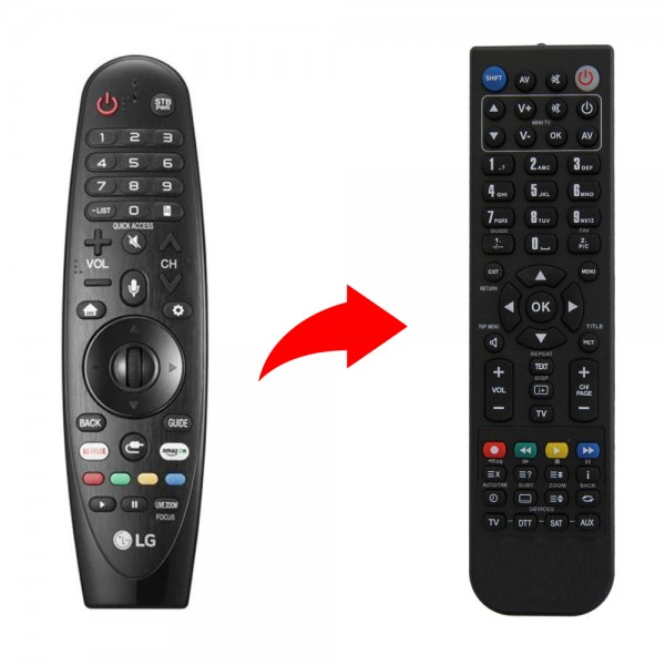 LG AN-MR18 Τηλεχειριστήριο αντικατάστασης χωρίς φωνητικές εντολές και ροδέλα