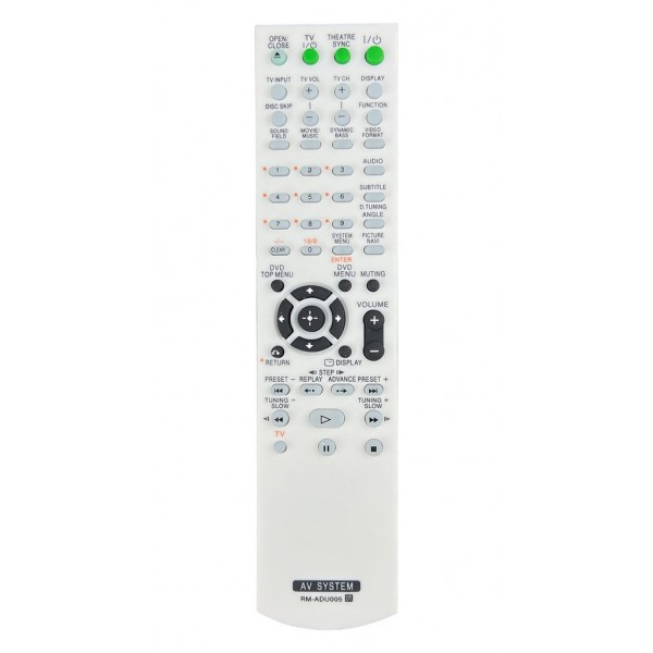 Sony RM-ADU005 Συμβατό Τηλεχειριστήριο για DVD Home Theater System