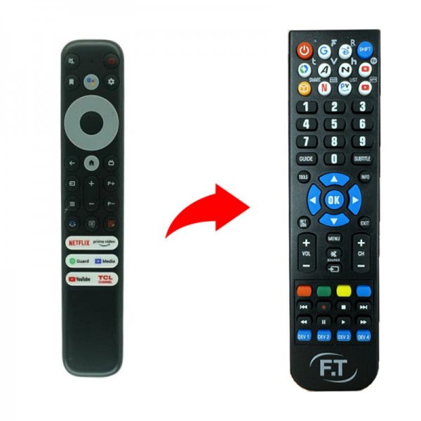 TCL Τηλεχειριστήριο αντικατάστασης για 40S6200 | 40S6203