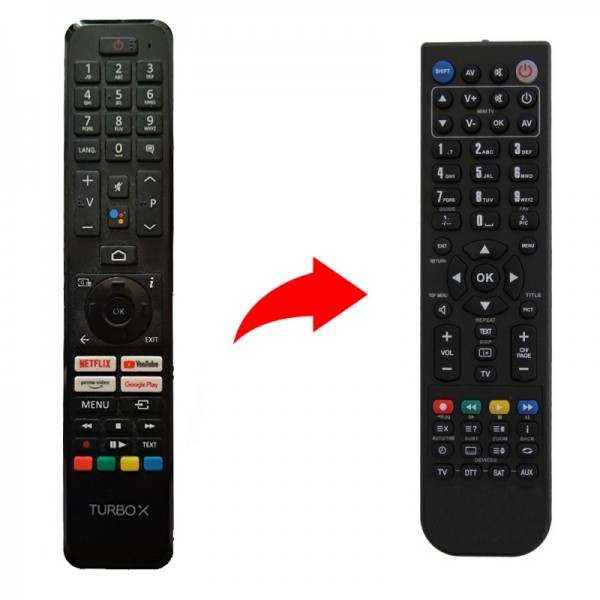 Turbo-X Τηλεχειριστήριο αντικατάστασης SM4317 χωρίς φωνητικές εντολές