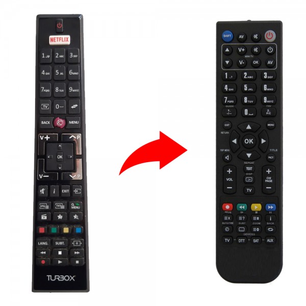 Turbo-X Τηλεχειριστήριο αντικατάστασης TXV5050