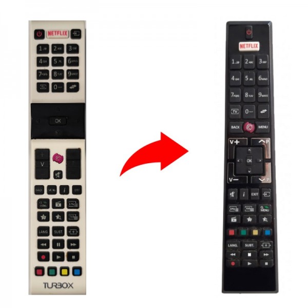 Turbo-X Συμβατό Τηλεχειριστήριο Τηλεόρασης TXV-4340SMT