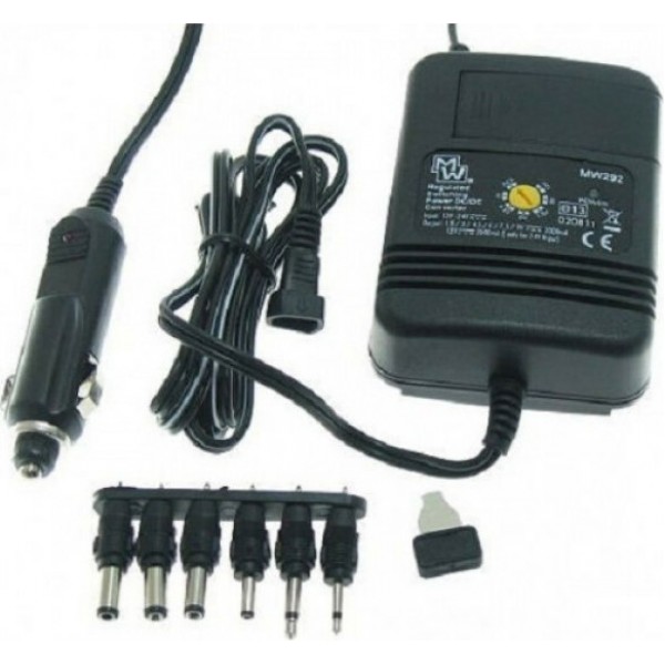 Mean Well Φορτιστής Αυτοκινήτου Συνολικής Έντασης 2A μαζί με Καλώδιο Ενσωματωμένο