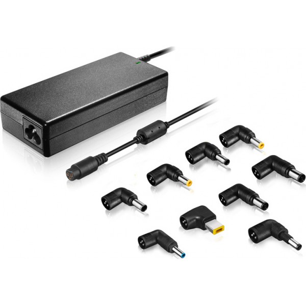 Universal Φορτιστής Laptop 90W 19V και με σετ βυσμάτων