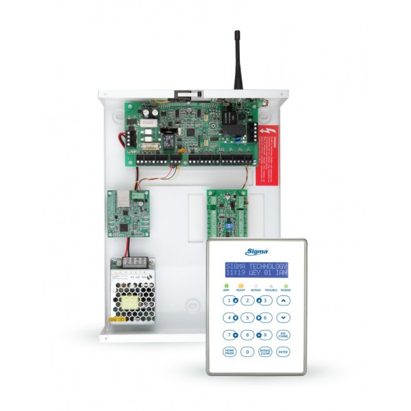 Sigma Aeolus kit 868MHZ μικτές ζώνες 32 με ασύρματο δέκτη, πληκτρολόγιο LCD, τηλεφωνητής Sigma Aeolus kit 868MHZ μικτές ζώνες 32 με ασύρματο δέκτη, πληκτρολόγιο LCD, τηλεφωνητής