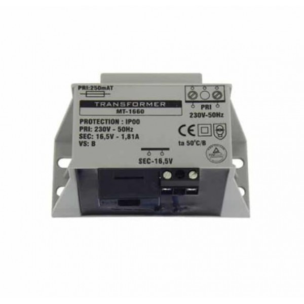 SM-1660 Μετασχηματιστής 16.6V/2.7A (60W) για πίνακες συναγερμού SM-1660 Μετασχηματιστής 16.6V/2.7A (60W) για πίνακες συναγερμού