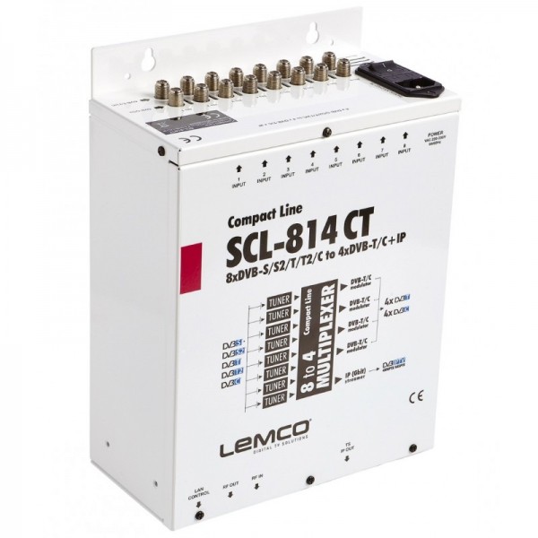 LEMCO SCL-814CT Headends 8 x DVB-S/S2/T/T2/C σε 4 x DVB-T/C + IP streaming