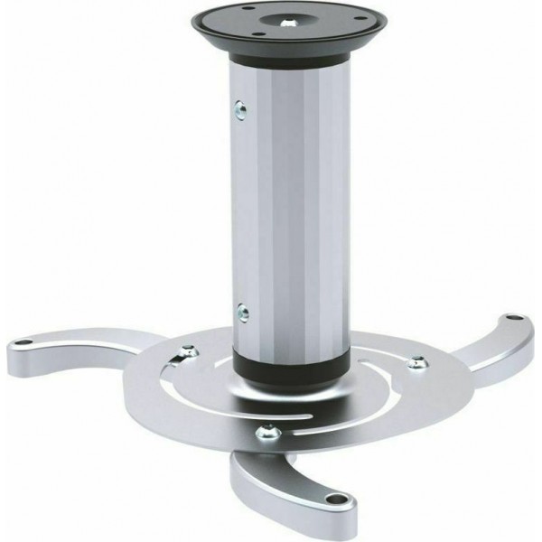 Brateck Βάση Projector Οροφής PRB-1 με Μέγιστο Φορτίο 10kg Ασημί