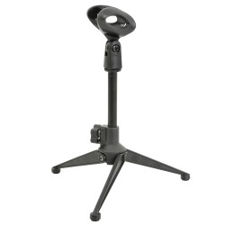 MS12 MIC STAND επιτραπέζια βάση μικροφώνου με αυξομειούμενο ύψος βραχίονα  ( 200-250 mm )