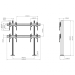 Vogel's FMVW2255 Video wall floor solution 2x2