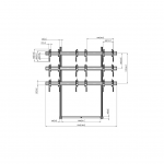 Vogel's FVW3347 Video wall floor stand 3x3