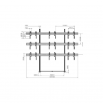 Vogel's FVW3355 Video wall floor stand 3x3