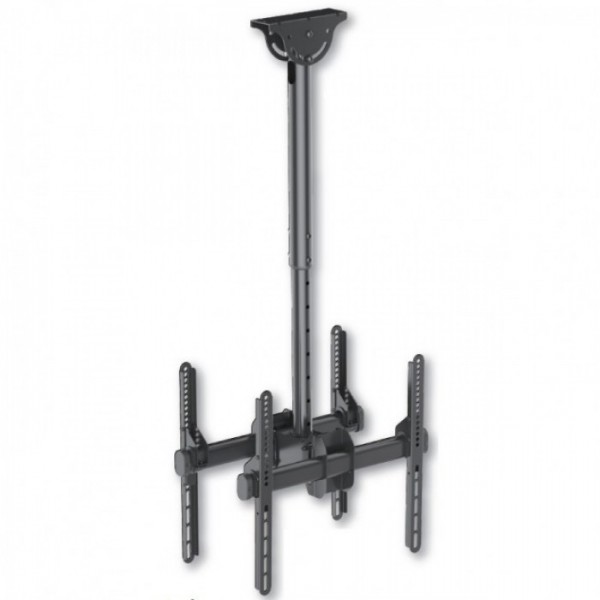 Techly ICA-CPLB 944D - Διπλή Τηλεσκοπική Βάση στήριξης οροφής tv-μόνιτορ 32-55''