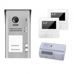 VTEC ΚΙΤ 3 μπουτονιέρα DT607C-S2 με 2 μόνιτορ DT437/W ή DT43/Β  και τροφοδοτικό PC6