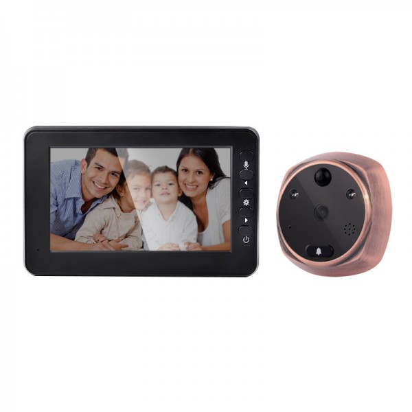 SM-KR06A Ματάκι πόρτας με κάμερα, οθόνη 4,3'' και εγγραφή + ΔΩΡΟ 8GB κάρτα μνήμης