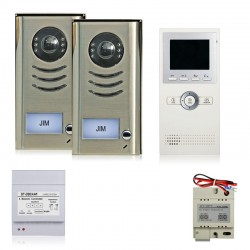 Πλήρες σετ  Έγχρωμης θυροτηλεόρασης 2 καλωδίων με 2 εισόδους, 1 μόνιτορ SB DT 16+SB DT 591 