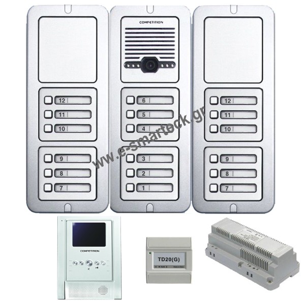 Θυροτηλεόραση Competition SAC501C με Οθόνη MT18B/W Διαμερίσματα 18