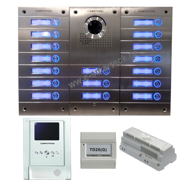 Θυροτηλεόραση Competition SAC563C με Οθόνη MT18B/W Διαμερίσματα 12