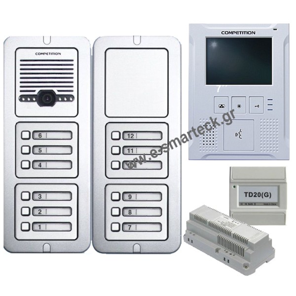 Θυροτηλεόραση Έγχρωμη SAC501C με Οθόνη 4'' MT396C Διαμερίσματα 10