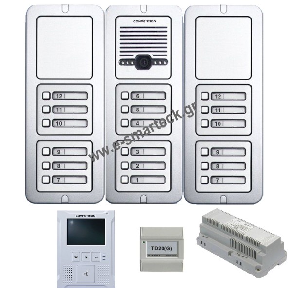 Θυροτηλεόραση Έγχρωμη SAC501C με Οθόνη 4'' MT396C Διαμερίσματα 18