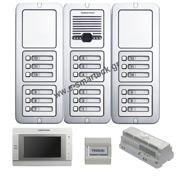 Θυροτηλεόραση Έγχρωμη SAC501C με Οθόνη 7'' MT321C Διαμερίσματα 17