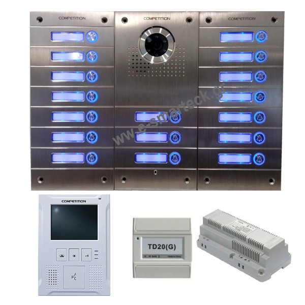 Θυροτηλεόραση Έγχρωμη SAC563C με Οθόνη 4'' MT396C Διαμερίσματα 15