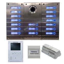 Θυροτηλεόραση Έγχρωμη SAC563C με Οθόνη 4'' MT396C Διαμερίσματα 17