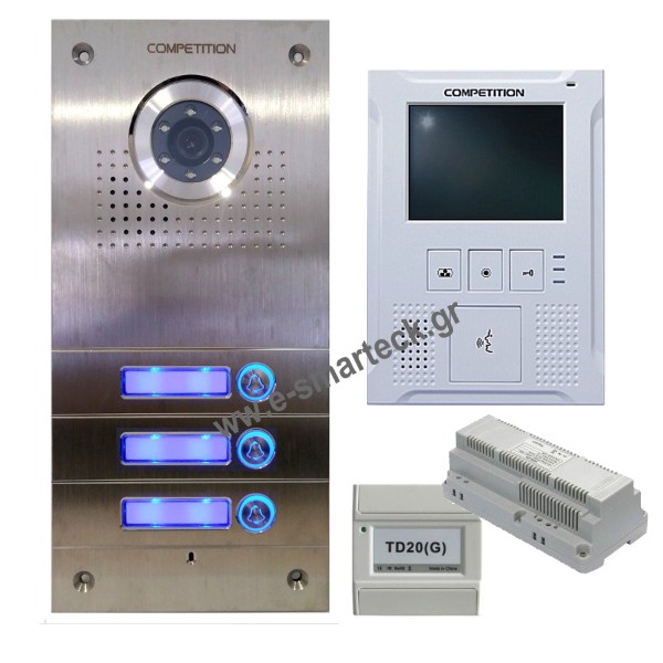 Θυροτηλεόραση Έγχρωμη SAC563C με Οθόνη 4'' MT396C Διαμερίσματα 3