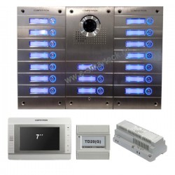 Θυροτηλεόραση Έγχρωμη SAC563C με Οθόνη 7'' MT321C Διαμερίσματα 17