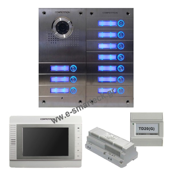 Θυροτηλεόραση Έγχρωμη SAC563C με Οθόνη 7'' MT321C Διαμερίσματα 6