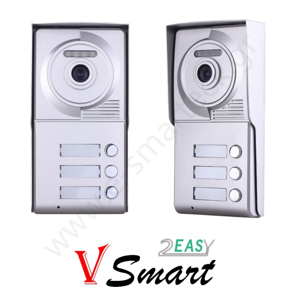 VS 702 3 Μπουτονιέρα θυροτηλεόρασης 3 διαμερισμάτων έγχρωμη