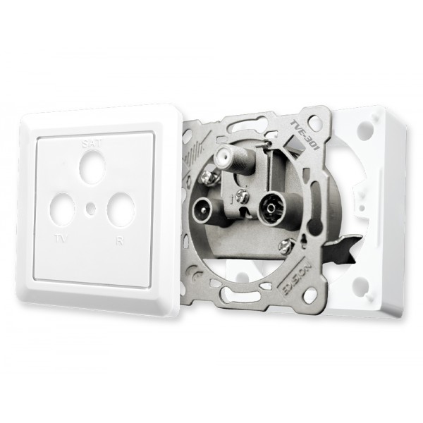 Edision Πρίζα τερματική ΚΙΤ Τριπλή TV-R-SAT TVK-801