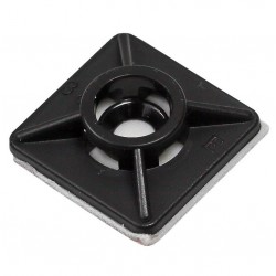 ELEMATIC Αυτοκόλλητες Βάσεις 19/19 2Δx3,6 Μαύρες 100 Τεμάχια