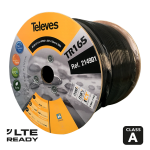 TELEVES, 214901, ΚΑΛΩΔΙΟ, RG11, TR-165, Cu/Cu, Black, PE, 250m