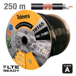 TELEVES 214901 ΚΑΛΩΔΙΟ RG11 TR-165 Cu/Cu Black PE (250m)