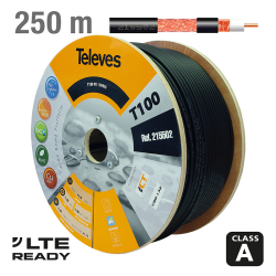 TELEVES 215502 ΚΑΛΩΔΙΟ T-100 Cu/Cu ΜΑΥΡΟ (250m)