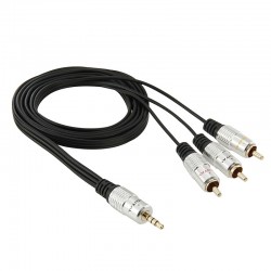 CLICKTRONIC  TT768015 RCA 2 JACK ROUND CABLE 5m