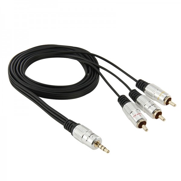 CLICKTRONIC  TT768015 RCA 2 JACK ROUND CABLE 5m
