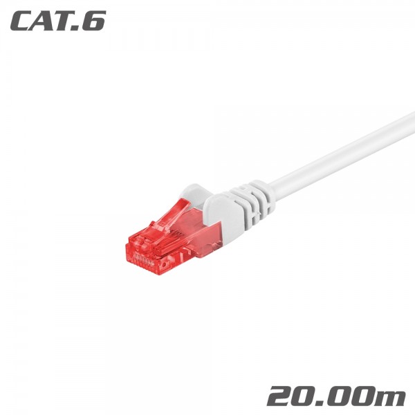 Καλώδιο Patch Cat.6 U/UTP CCA White 20.0m (68640)